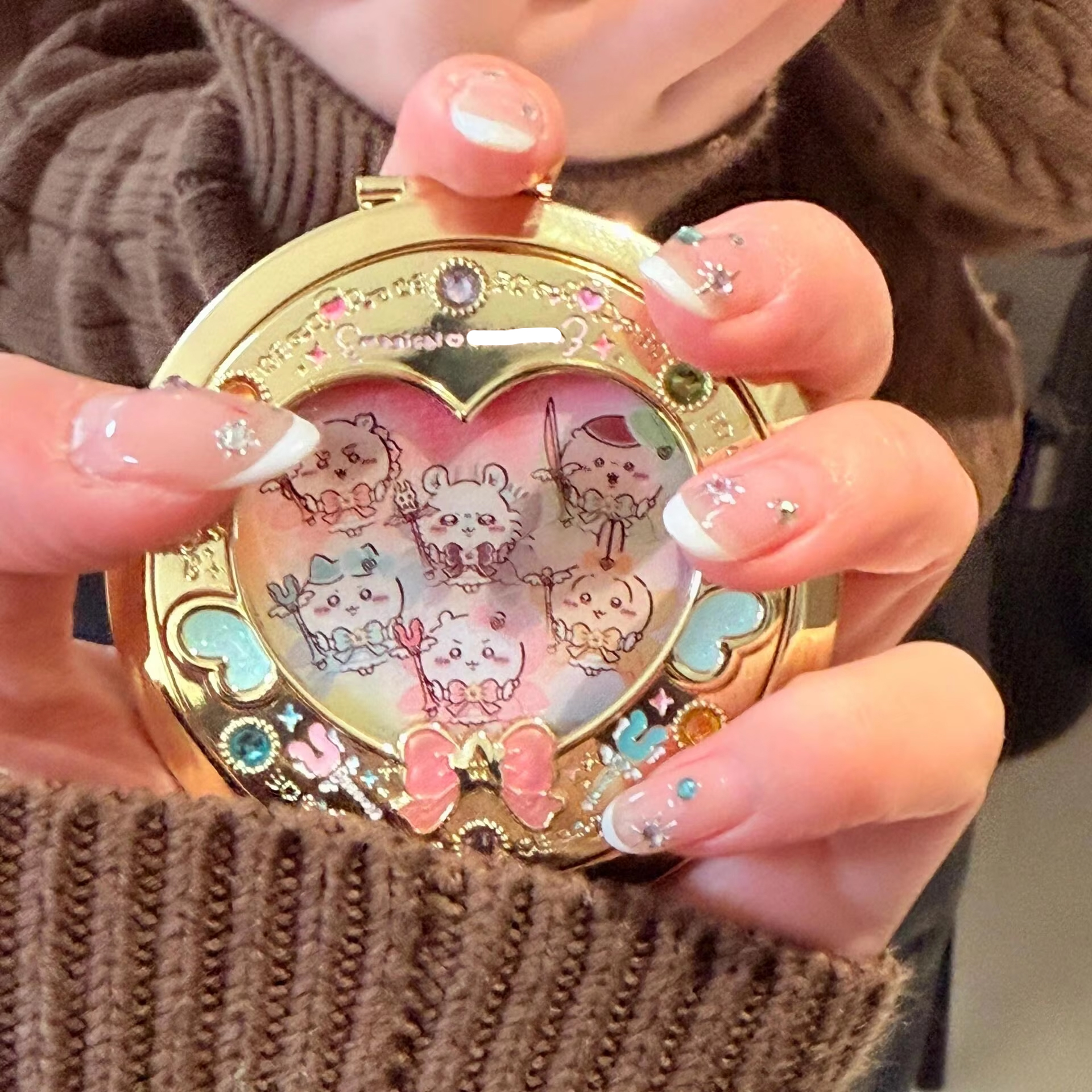 Beauty Makeup Box - jiyi Magic Girl Mirror Heart Shaped
