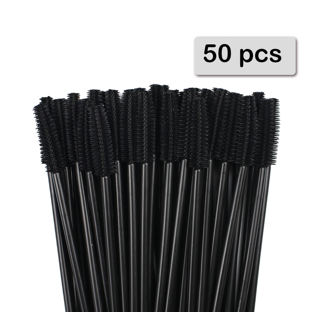 Woman Beauty Makeup - 50pcs Silicone Mascara Wands Applicator Disposable