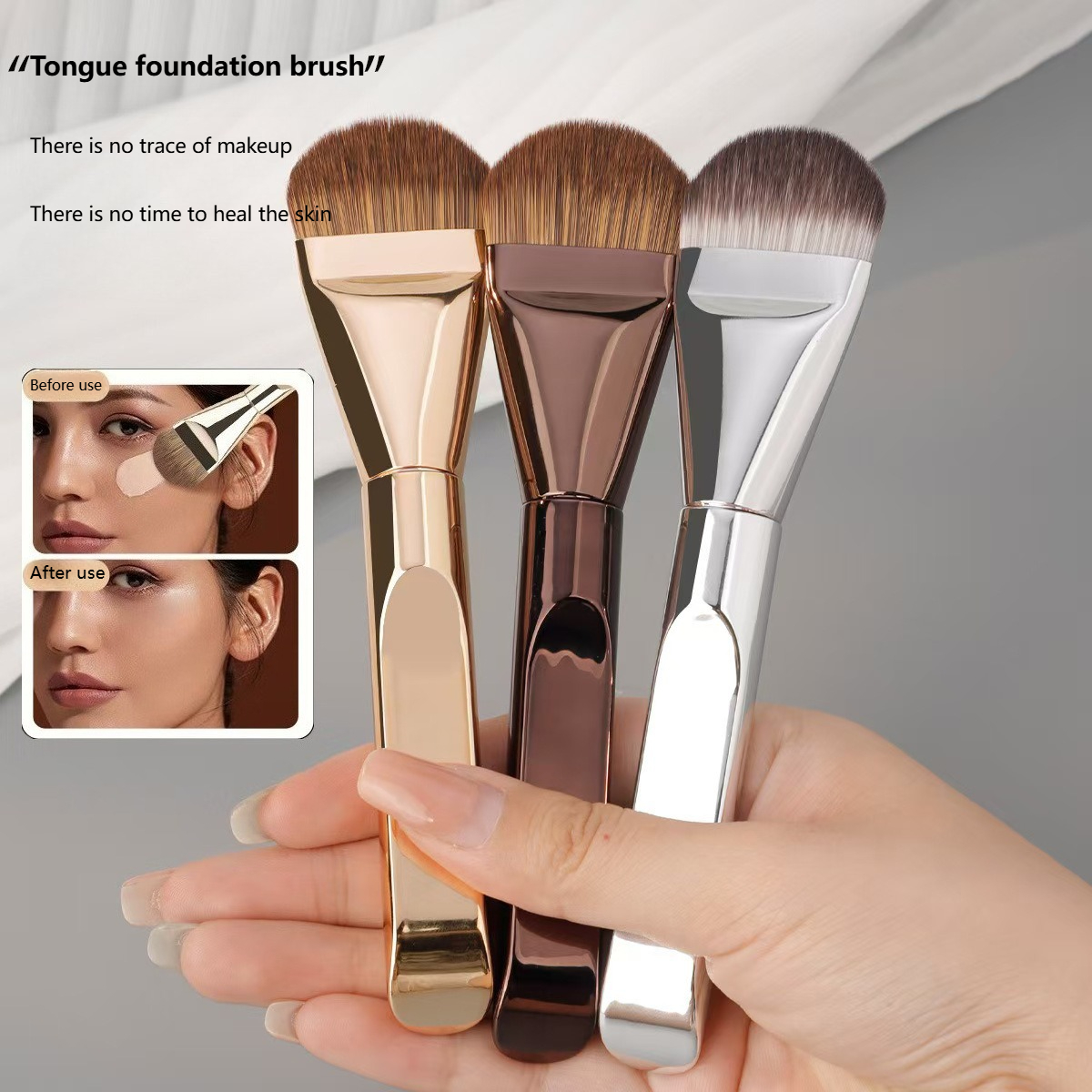 Beauty Mark Makeup - Foundation brush Huge thin non-marking base