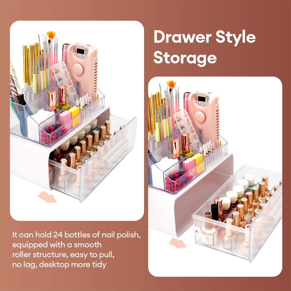Acrylic Storage Rack Nail Art  - Beauty Makeup Box avis et prix