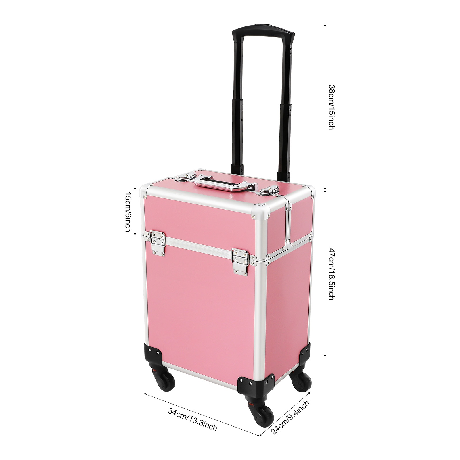 Pink Rolling Makeup Train Case - Beauty & Makeup Katia Di Paola Palermo avis et prix