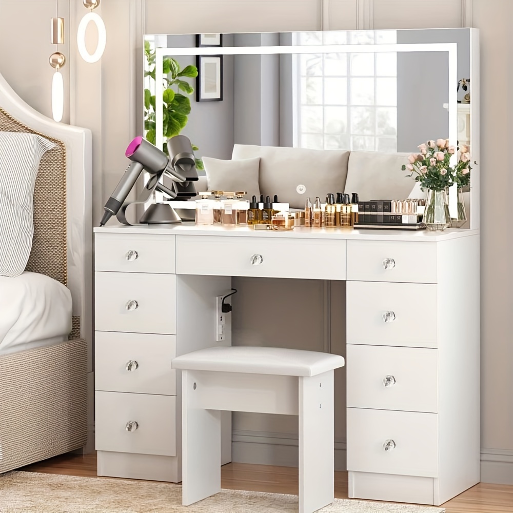 43-Inch Modern Makeup Vanity D - Beauty Makeup Outlet avis et prix