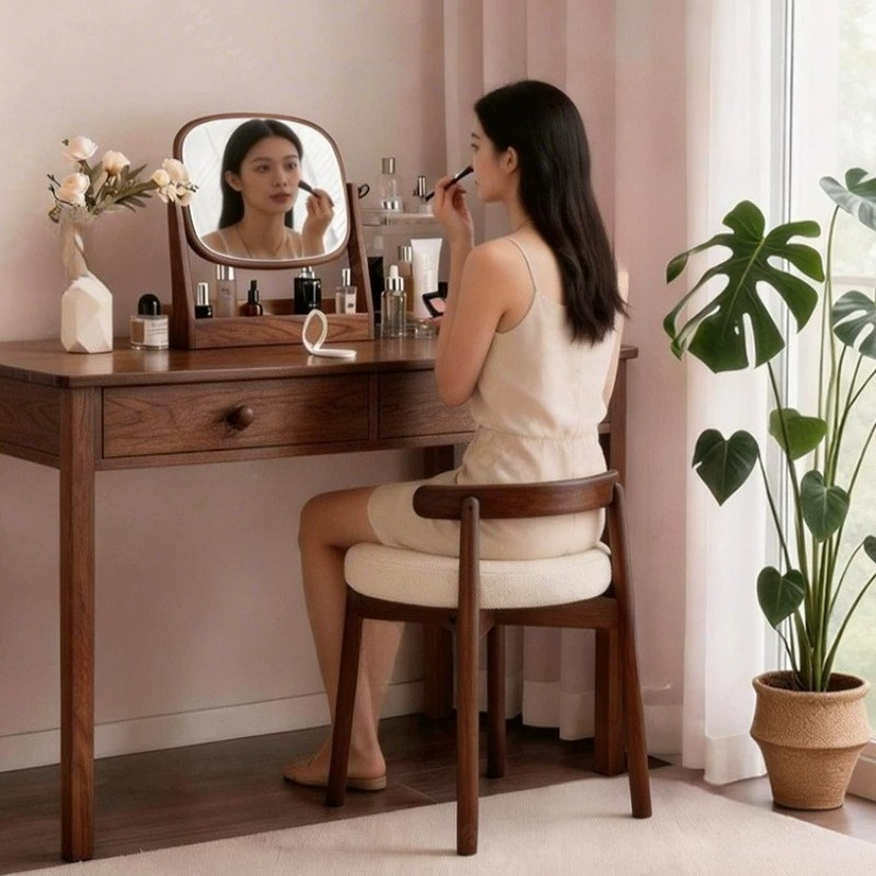 White Tall Vanity Stool Modern - Beauty Makeup Kids avis et prix