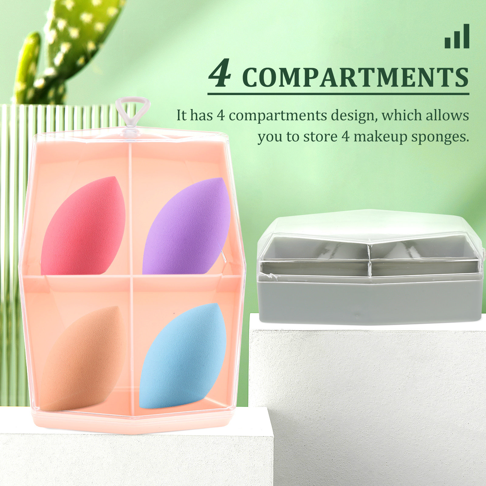 2Pcs Makeup Storage Case 4-Com - Beauty Makeup Box avis et prix